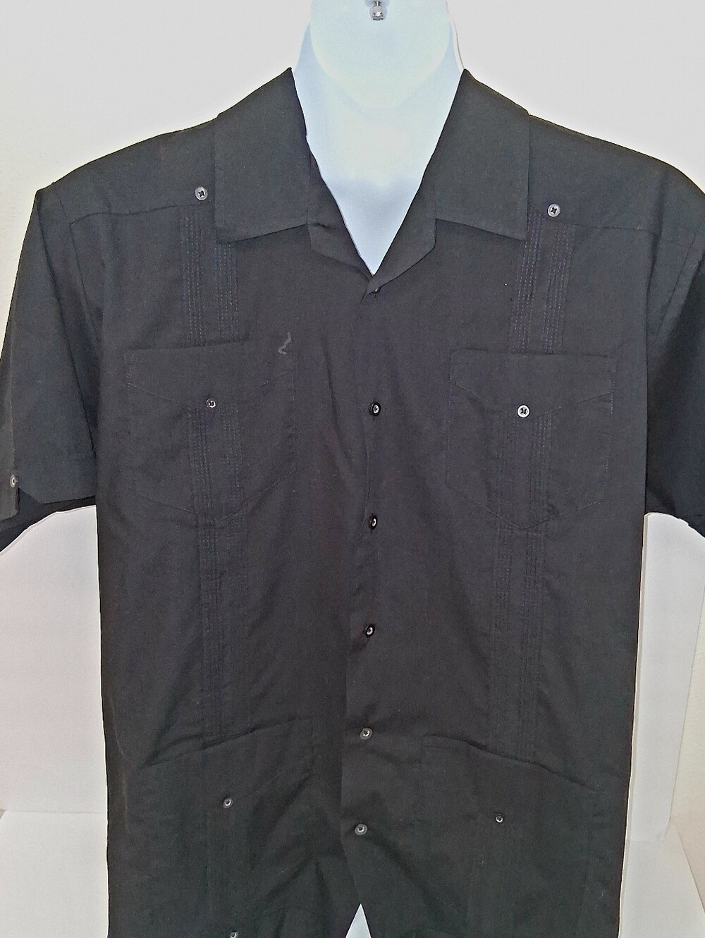 Contigo Black Short-Sleeve Button-Down Camp Shirt